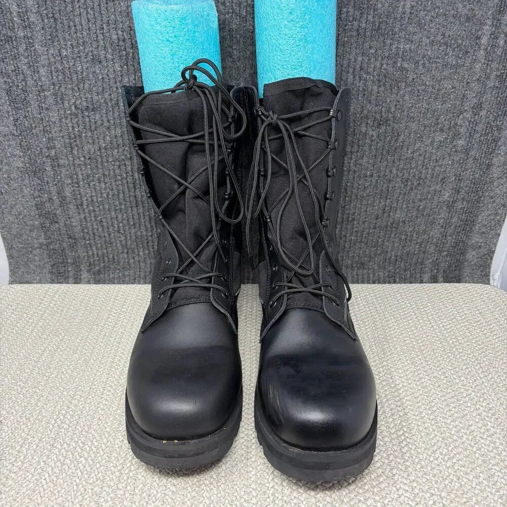 Rothco Black Sierra Sole Boots 8” Combat Tactical Nylon Leather Men’s 13 R